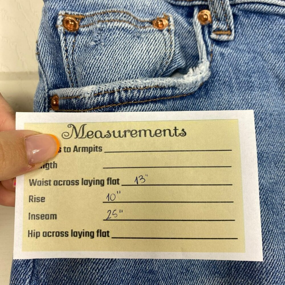 ZARA High Rise Skinny Jeans Light Wash Raw Hem Distressed Stretch Size 6‎ - Picture 10 of 11